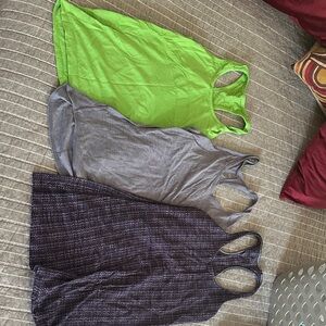 lululemon athletica Women's Tank Tops - Lime Green, Heather Gray, Charcoal Black